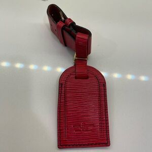 Louis Vuitton Red Epi Luggage Tag